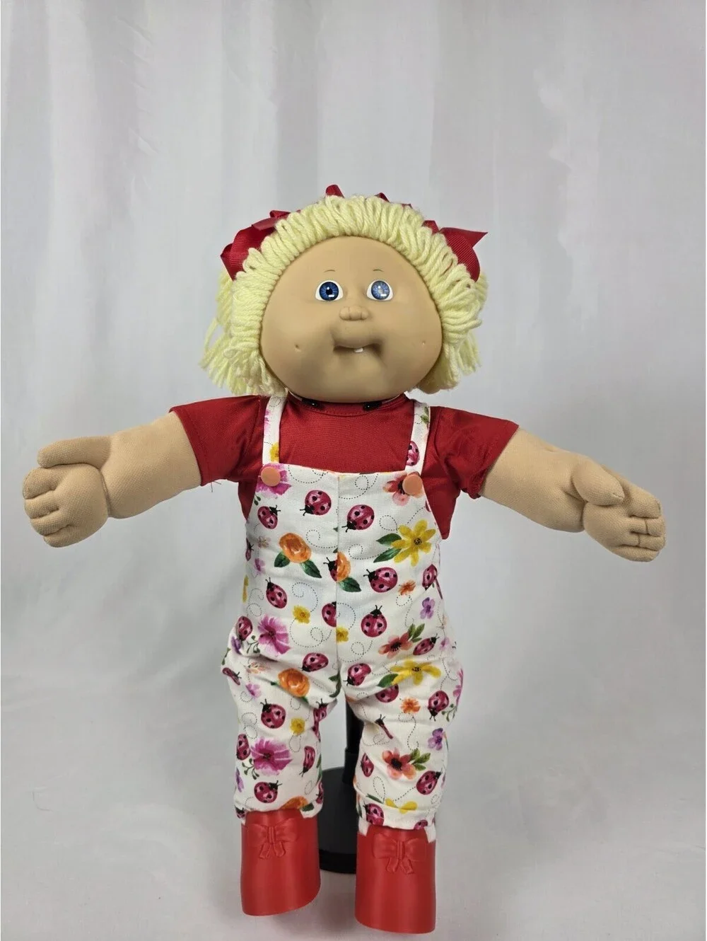 Vintage 1985 Coleco Cabbage Patch Kid Doll – Single Tooth Mold, Blonde Yarn Hair